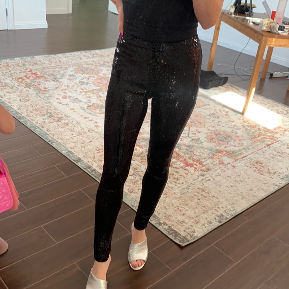Michael Kors black sequin leggings